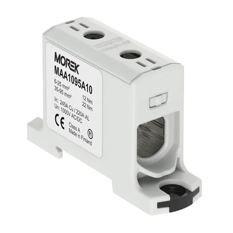 Клемма Morek OTL95 серая, 1xAl/Cu 6_95mm², 245(CU)/220(AL)A, 1000V, винтовые зажимы