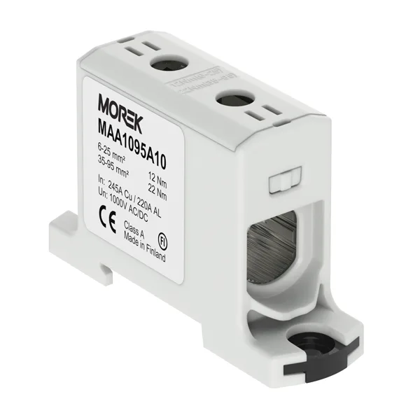 Клемма Morek OTL95 серая, 1xAl/Cu 6_95mm², 245(CU)/220(AL)A, 1000V, винтовые зажимы