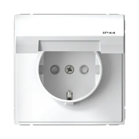Клемма Systeme Electric ArtGallery, розетка с заз. со шт. с крышк, 16А, IP44, механизм, быстрозажимные, белый
