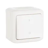 Quteo - Выключатель двухполюсный IP44 (белый)