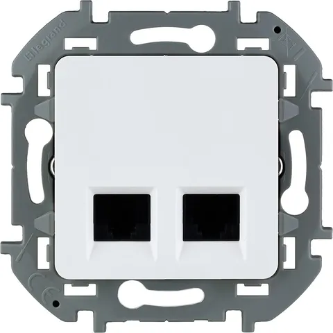Inspiria - Розетка 2хRJ-45 UTP CAT6 (белый)