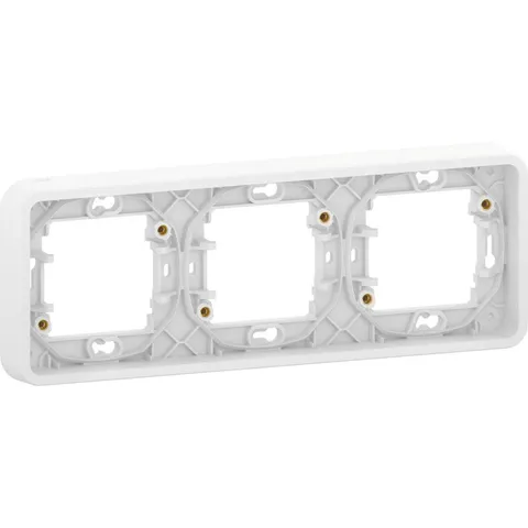 Рамка Schneider Electric Mureva, S, 3-постовая, горизонтальная, белый, IP55