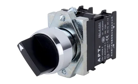 Переключатель PB1S, черный, 0-I, фиксация, 1NO, 6A 230VAC/24VDC, без подсветки, 22mm, IP65