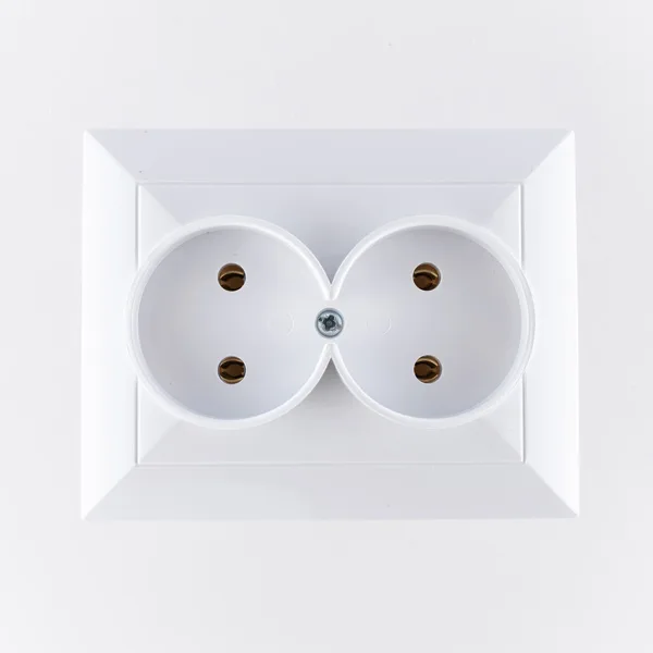 OPAL - Розетка 2x2P с рамкой, белый