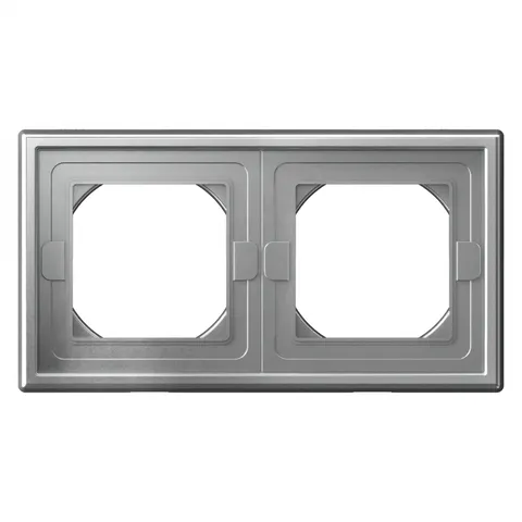 Рамка Systeme Electric ArtGallery, 2-постовая IP44, алюминий