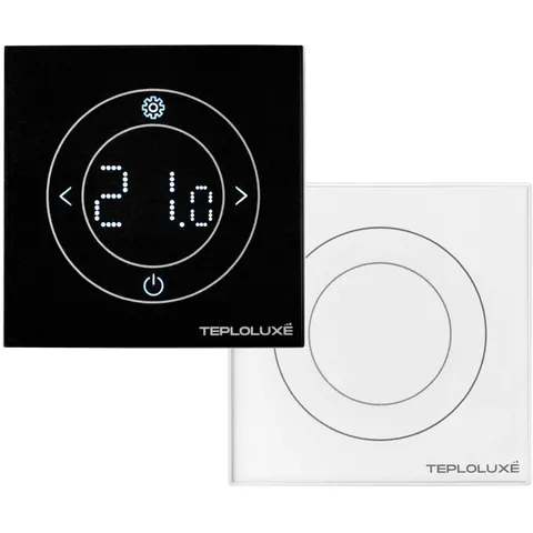 Терморегулятор электронный Теплолюкс Solus Zen Wi-Fi, белый с золотой рамкой