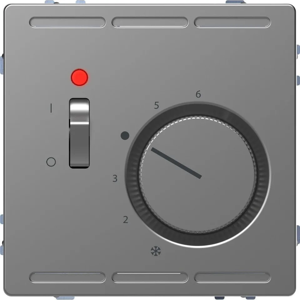 Термостат Schneider Electric D-Life, терморегулятор с центр. пл. с выкл.230В, нерж. сталь, SD