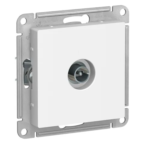 ТВ розетка Systeme Electric AtlasDesign, TV антенна коннектор, механизм, белый