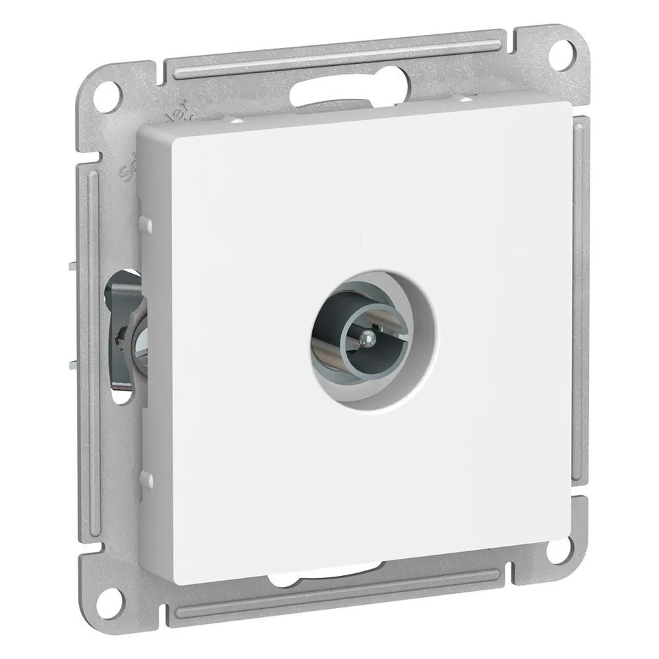 ТВ розетка Systeme Electric AtlasDesign, TV антенна коннектор, механизм, белый