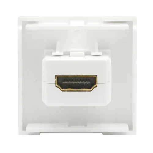 Розетка HDMI, 2мод., бел. (45х45мм), серия (тип) DEC