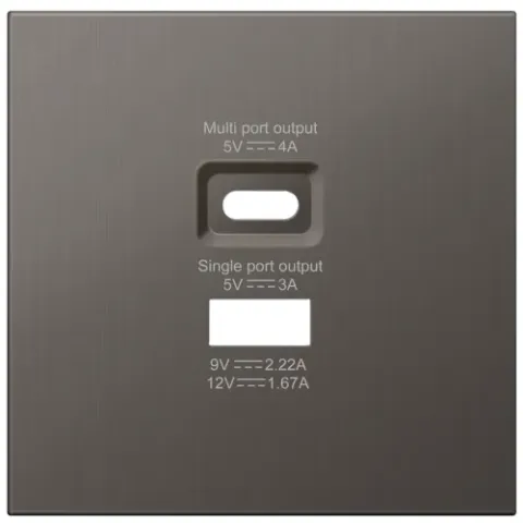 Накладка для розеток USB A+C, никель, серия R98 METAL