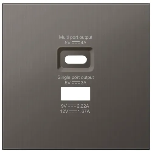 Накладка для розеток USB A+C, никель, серия R98 METAL