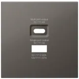 Накладка для розеток USB A+C, никель, серия R98 METAL