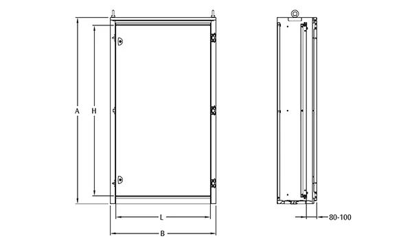 Дверь внутренняя для щита ECOMP-61240, RAL7035