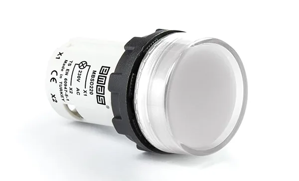 Арматура светосигнальная MB, белая, 230VAC, 22mm, IP54