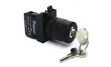 Переключатель с ключом CP, 0-I, фиксация, ключ выним. в 0 и I, 1NO, 4A 230V AC15, 22mm, IP65