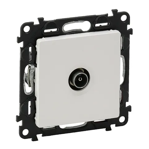 Valena Life - Розетка TV проходная 1,5dB/14dB, 0-2400MHz, белая (инд. упаковка)