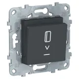 Выключатель Schneider Electric Unica, NEW карточный, с подсветкой, 10 А, антрацит