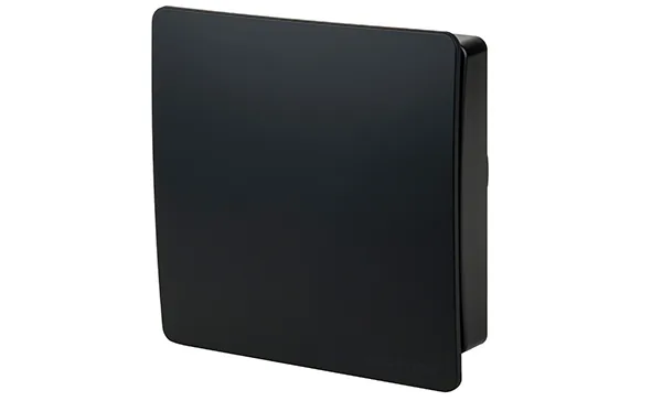 Вентилятор MZ-100 TB, таймер отключения, черный матовый, короткий патрубок 38мм, Ø100мм, вал на подшипниках, обратный клапан, 230В, 9,5Вт, 95м³/ч