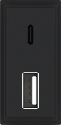 Зарядное устройство USB Стандарт A-С 5V 3100мА 1 модуль, черный