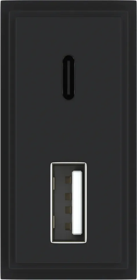 Зарядное устройство USB Стандарт A-С 5V 3100мА 1 модуль, черный