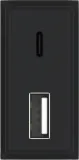 Зарядное устройство USB Стандарт A-С 5V 3100мА 1 модуль, черный