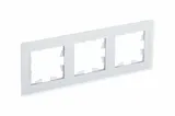 Рамка Systeme Electric AtlasDesign, 3-постовая, матовое стекло белый