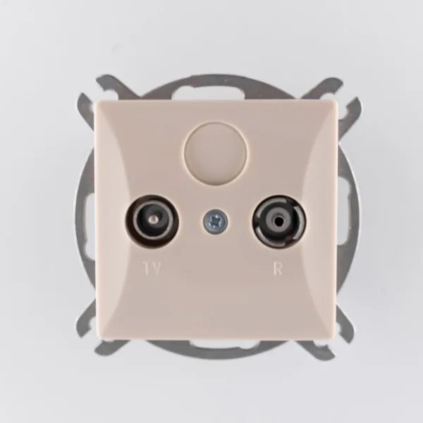 OPAL - Розетка TV+R концевая, 5_862MHz, бежевый