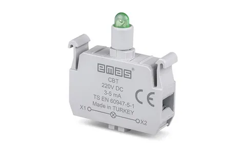 Блок индикатора, зеленый, LED, 220VDC, монтаж на адаптер, для CP/CM серий