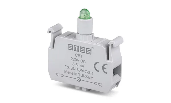 Блок индикатора, зеленый, LED, 220VDC, монтаж на адаптер, для CP/CM серий