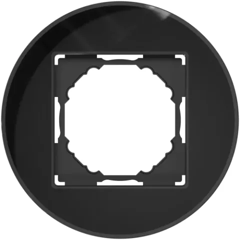 Рамка 1-я, Natural Round чёрное стекло, серия A07