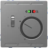 Термостат Schneider Electric D-Life, терморегулятор тепл. пола с центр. пл. с выкл. +4м 230В, нерж. сталь, SD
