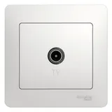 Розетка ТВ Systeme Electric Glossa, TV антенна коннектор, в сборе, белый