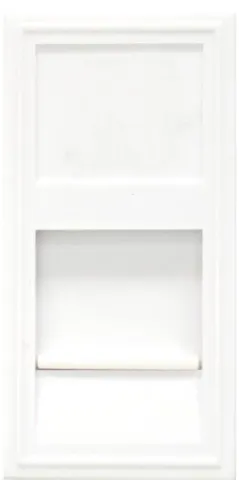 Розетка DEC RJ45 UTP кат.5e, 1мод., бел. матовая (22.5х45мм)
