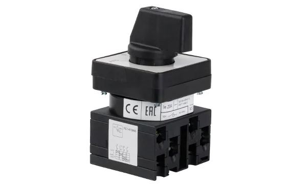 Переключатель UKT0-2-15907/E, 20A, тип AUTO-0-HAND←START (45°), на дверь, фронт IP65