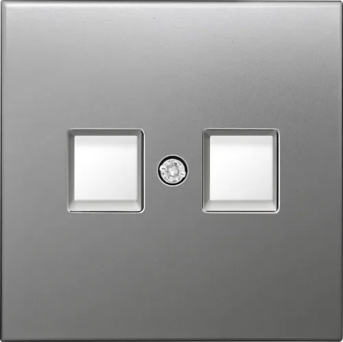 Накладка для розетки RJ45, 2-я, благородная сталь, серия R98 METAL