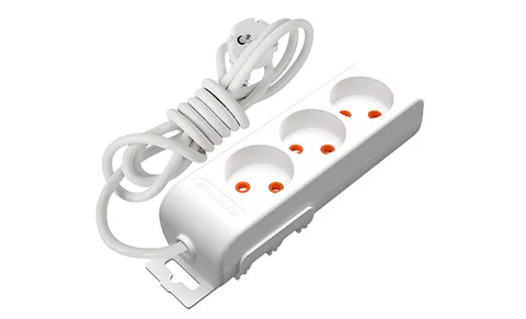 Ri-tech - Удлинитель 3x2P, нем. ст., со шторками, 2м, белый