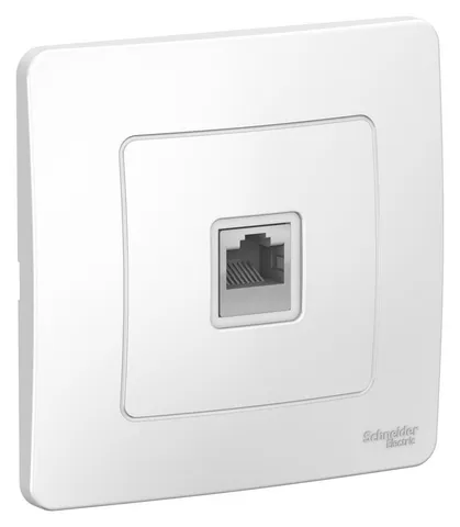 Розетка компьютерная Systeme Electric Blanca, скрытой установки RJ45, кат.5E, белый