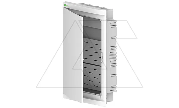 Щит встраив. ELEGANT мультимед, патч-панель, 1xSCHUKO, 2xМП, белая пласт. дверь, белый RAL9003, 310x475x104 mm, IP40