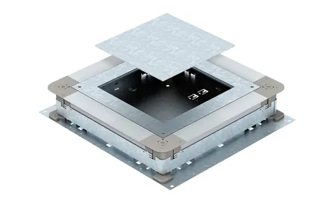 Основание UGD250-3 6 монтажное, с крышкой для лючков GES6, для стяжки h=70-125мм, конв. оцинк.