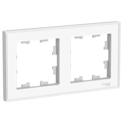 Рамка Systeme Electric AtlasDesign, 2-постовая, белый