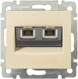 Valena - Розетка телеф. 2хRJ-11 4 конт., сл.кость
