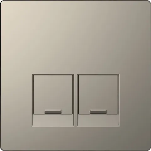 Лицевая панель Schneider Electric D-Life, центр. накладка для 2-х мод. разъемов SE, никель, SD