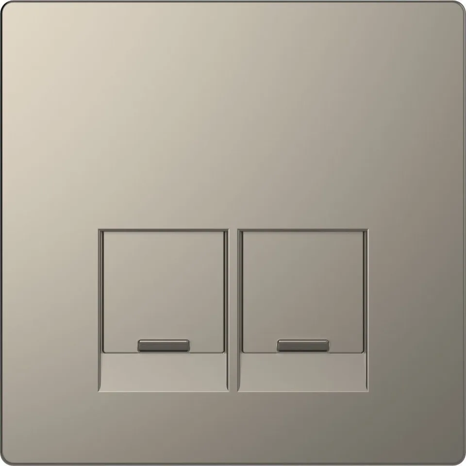 Лицевая панель Schneider Electric D-Life, центр. накладка для 2-х мод. разъемов SE, никель, SD