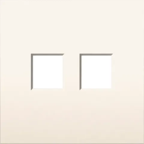 Накладка 2-я для розеток RJ45, TV, SAT, слоновая кость, серия S08