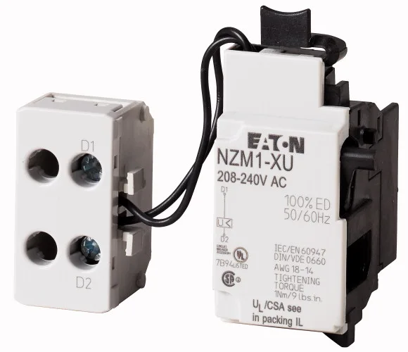 Расцепитель мин. напряжения NZM1-XU208-240AC, 208_240V50/60Hz, с клеммным зажимом, для NZM1, N1, LZM1, LN1