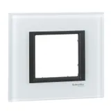 Рамка Schneider Electric Unica, 1 пост белое стекло