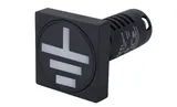 Указатель положения заземлителя AD16-22, "земля" красный, 220VAC, 22mm, IP54