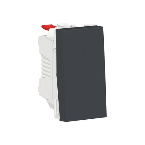 Выключатель Schneider Electric Unica, MODULAR переключатель 1-клавишный, схема 6, 10 AX, 250 В, 1 модуль, антрацит