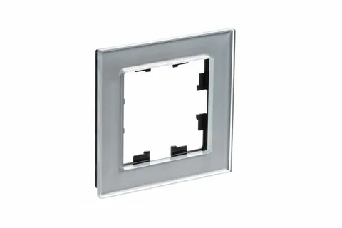 Рамка Systeme Electric AtlasDesign, 1-постовая, стекло алюминий